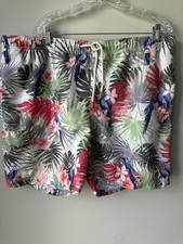 Tommy Bahama Swim Trunk sz XL Men Parrot Mesh Lined Beach Hawaiian