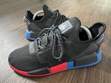 ADIDAS NMD R1 V2 Men’s Running Trainers, Black/Red/Blue - Size 8.5 (FV9023)