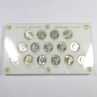 1941-1945 BU Silver War Mercury Dimes 10c US 15 Coin Set #58487P