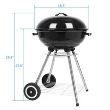 Camping 18/28 in Outdoor Grill Charcoal BBQ Pit Patio Backyard Meat Cook Smoker