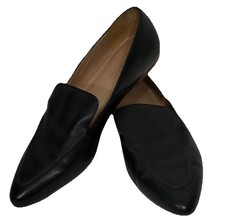 Madewell Flats 8.5 Shoes Black Leather The Frances Loafer Slip On