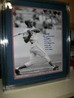 BILLY WILLIAMS MULTIPLE INSCRIBED FRAMED 27"X23" PHOTO CHICAGO CUBS