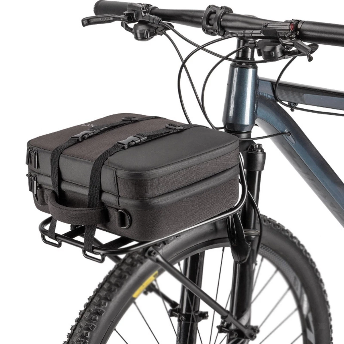 Portapacchi anteriore per bicicletta, regolabile, capacità 25 kg, in acciaio, per mountain bike