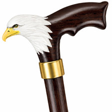 Eagle Head Walking Stick   Hand Carved Luxury Wooden Cane
