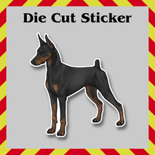 Doberman Pinscher Sticker   Waterproof Vinyl Printed Decal for Water Bottles