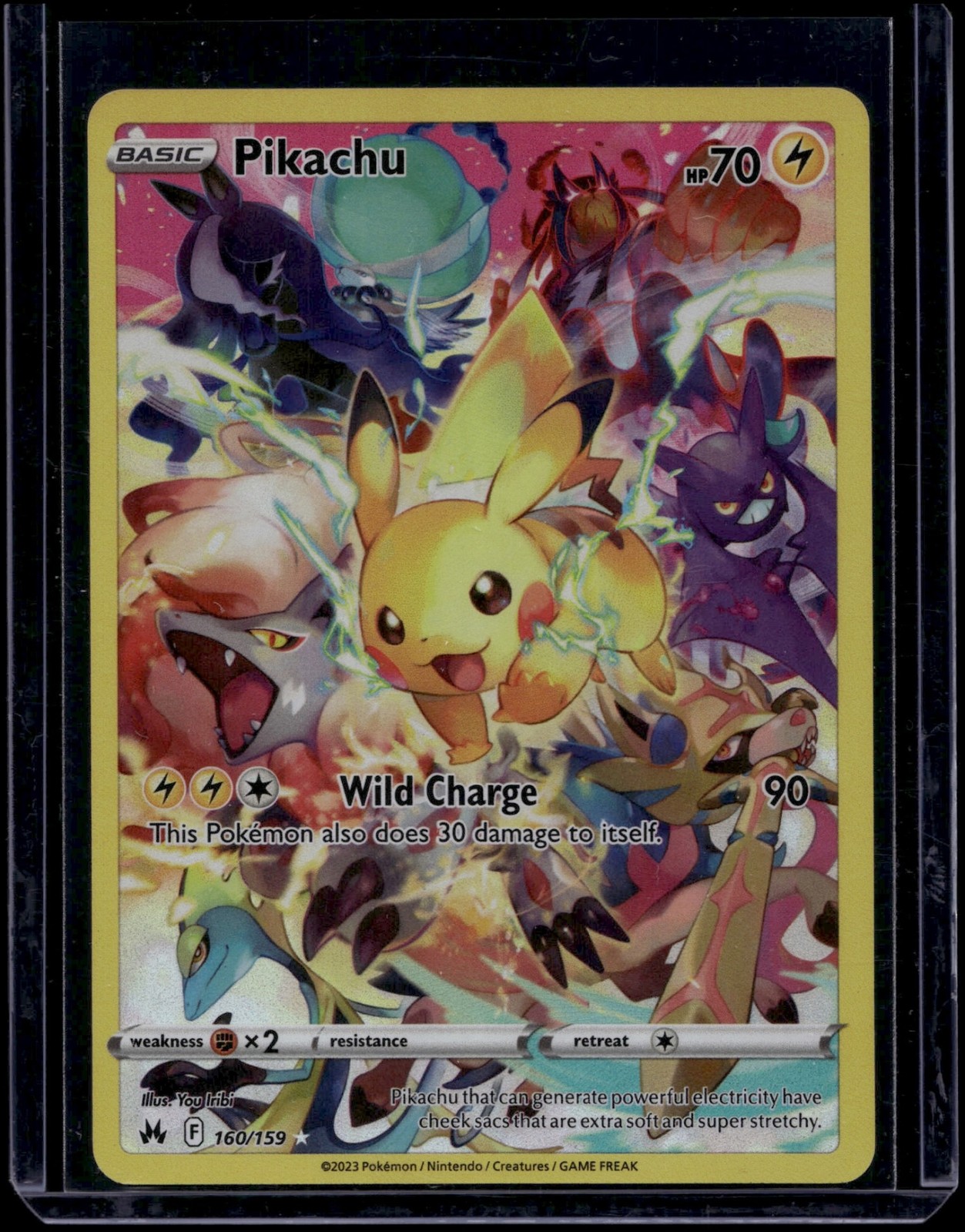 Pokemon TCG Pikachu 160/159 Sword & Shield Crown Zenith Secret Rare NM
