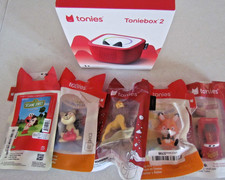 Red Tonies Toniebox 2 Starter Set 5 pc Bundle Elmo Lion Fox Cars Music Stories