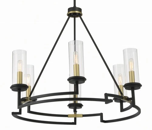 Minka Lavery 3206 Hillstone 6 Light 30"W Pillar Candle Style - Sand Coal / Soft - Picture 1 of 8