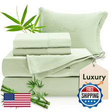 Cozysmile Luxury Sheets 100 Viscose Derived From Bamboo 4Pcs Cooling Sheet Set