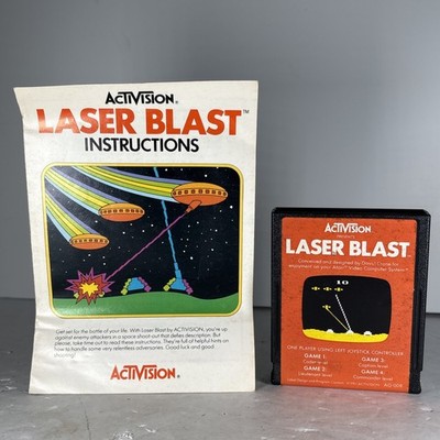 Laser Blast (Atari 2600, 1981) Cartridge & Manual