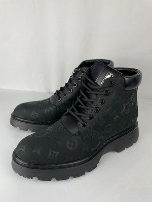 Louis Vuitton x NBA Black Leather Ankle Boots Men display picture 2