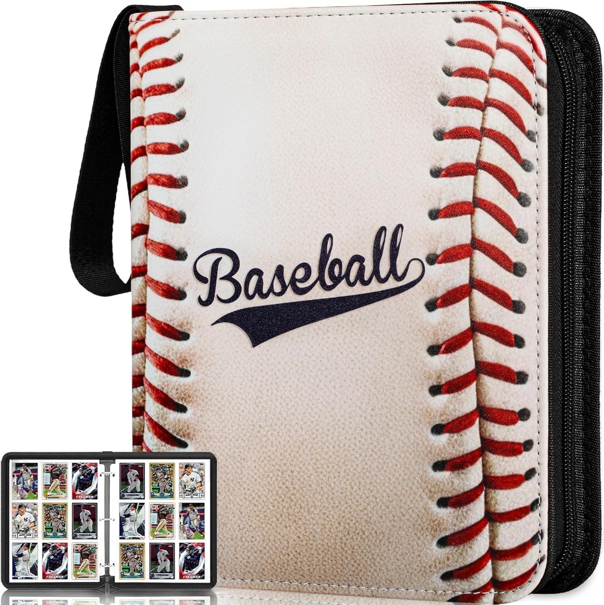 personalized baseball card binder Design Your Own Trading Binder, Custom 540 Pockets with 15 Pages, Photo Phone PU Card Book Organizer with Elastic Strap for TCG Sports Cards Collection Protection : Toys & Games sized sports cards back Personalized Sports Card Binder: Baseball,