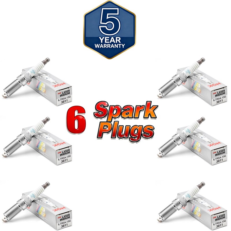 6PCS Laser Iridium Spark Plug Ford Mazda 3 5 6 Wagon CX-7 3811 ILTR5A-13G