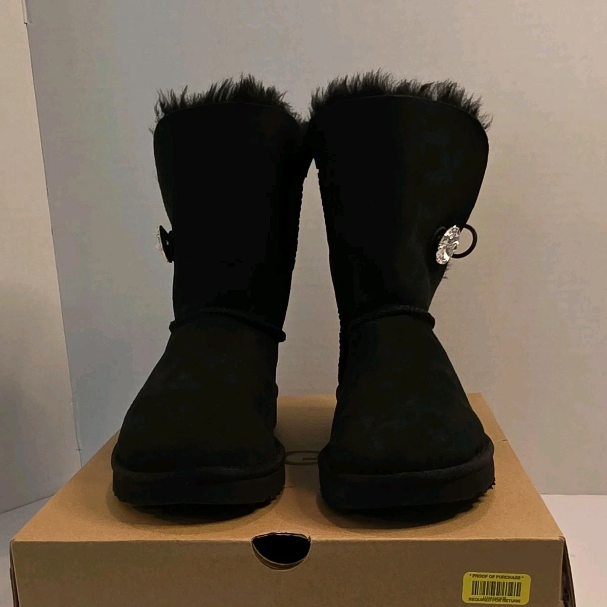 UGG Australia Bailey Button Bling Black Boots for Women for sale