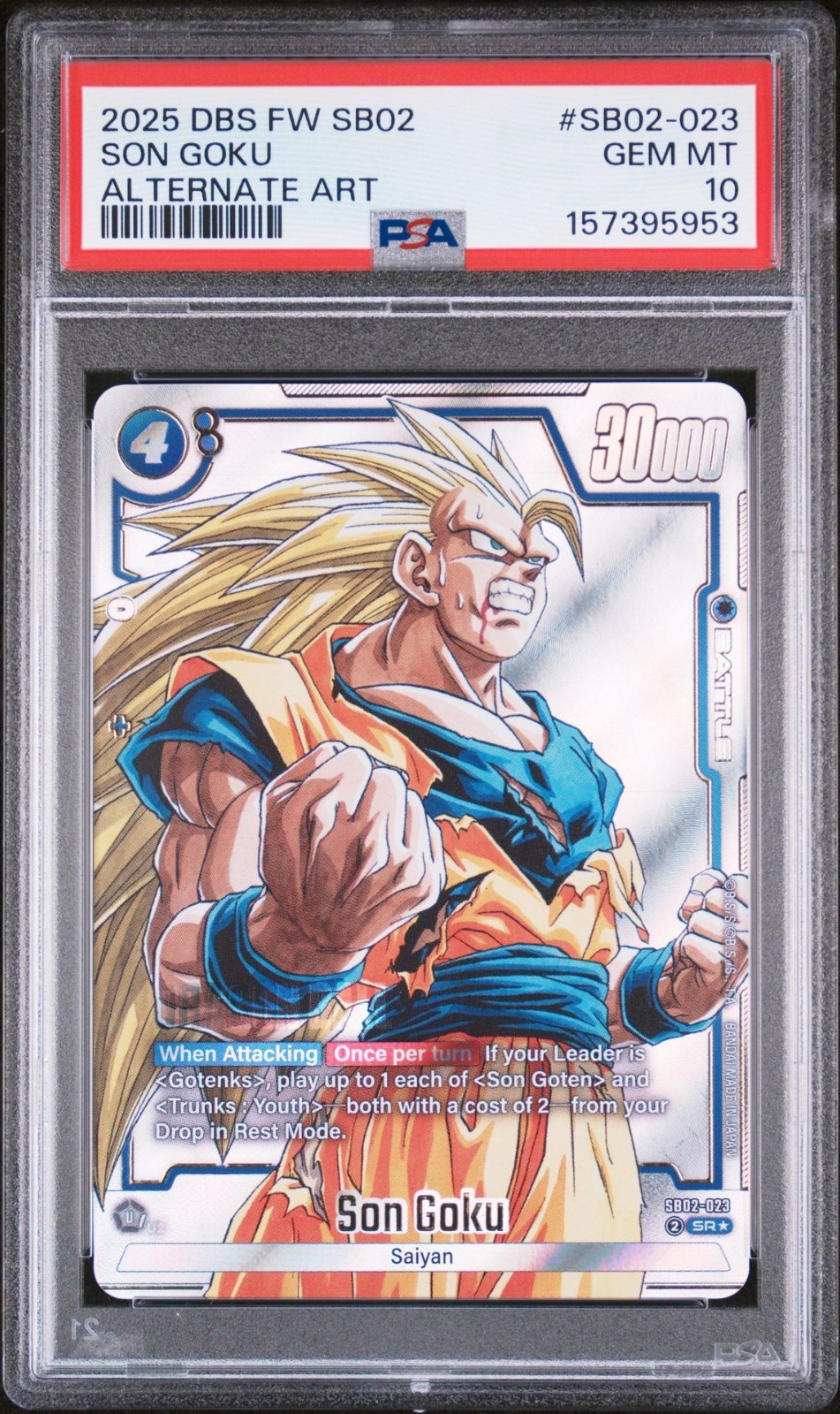 PSA 10 2025 DRAGON BALL SUPER FUSION WORLD MANGA BOOSTER 02 SB02-023 SON GOKU AL