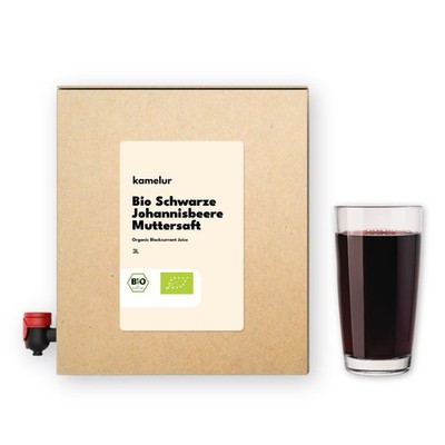 (9,63 EUR/l) 3 Liter BIO Schwarzer Johannisbeersaft, 100% Direktsaft