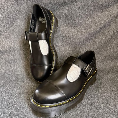Dr.  Martens Plateau Halbschuh Bethan T Bar EU 43 UK 9  Black Smooth