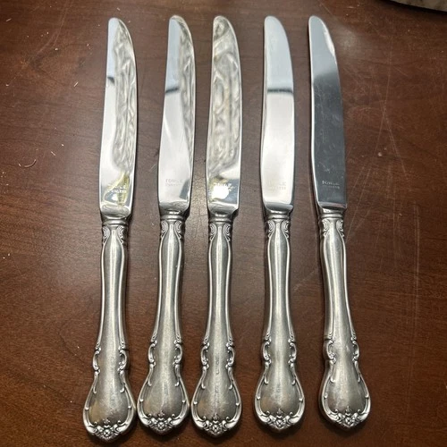 5 Sterling TOWLE French Provincial Silver Handle Knife Lot 318 Grams