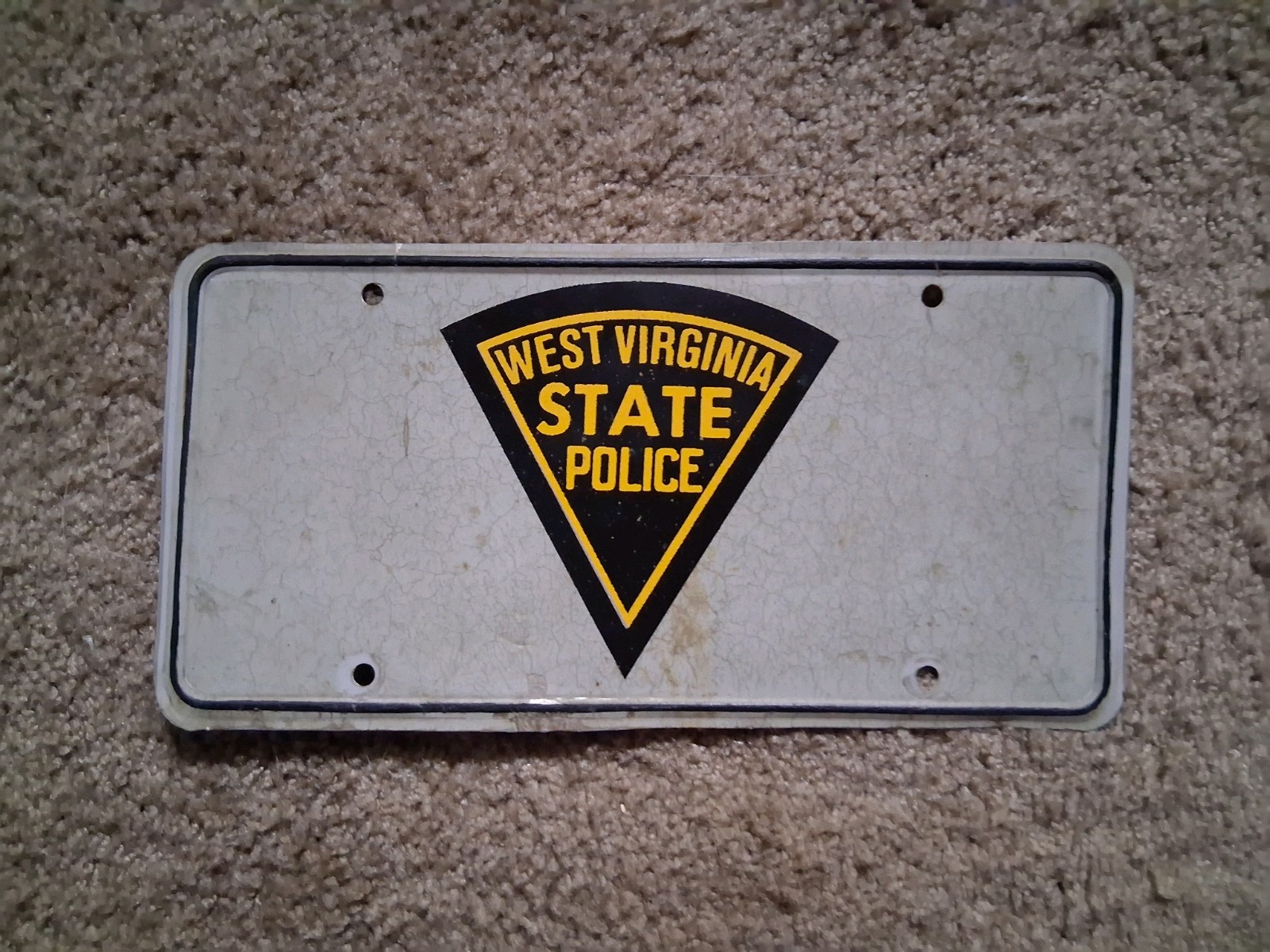 1989 West Virginia State Police Front License Plate Highway Patrol