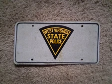 1989 West Virginia State Police Front License Plate Highway Patrol