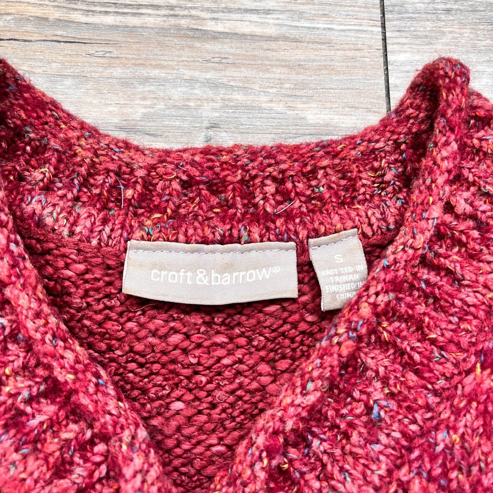 Croft & Barrow Patchwork Sweater S Cottagecore Fl… - image 5