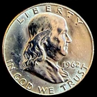 1962-D Franklin Half Dollar 90% FBL - Brilliant Uncirculated - b-677