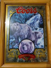 Coors Nature Series Grizzly Bear Mirror #05039 1995 Limited Edition Susan Shea