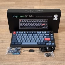 Keychron V1 Max Mechanical Keyboard – Open Box – Wireless – RGB – Knob