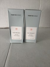 2 Pack THANK YOU FARMER Sun Project SPF50 Water Sun Cream 1.7oz/50ml NEW IN BOX