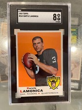 1969 TOPPS #263 DARYL LAMONICA OAKLAND RAIDERS FOOTBALL CARD SGC 8 NM/MT