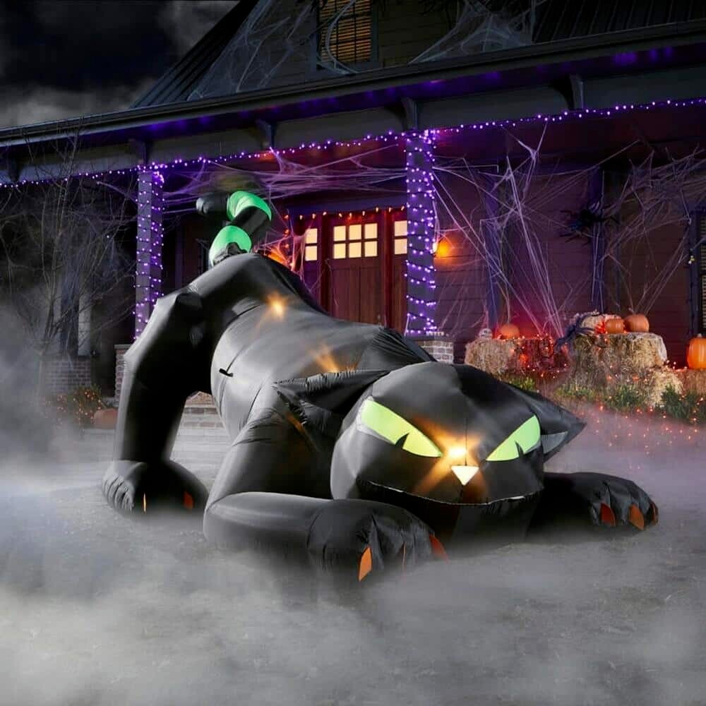 Halloween Inflatables Ebay Home Accents Holiday 7 Ft Animated Head & Tail Turning Cat Halloween ...