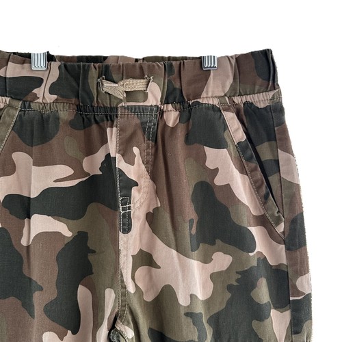Ring of Fire Boy's Size 14 Cotton Jogger Pants with Drawstring Waist in Tan Camo - Picture 5 of 7