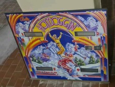 Vetro per Flipper Vintage anni 70 Hotdoggin Serigrafato Originale da Collezione 