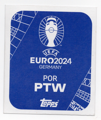 Autocollant Topps Euro 2024 Portugal POR PTW Rafael Leao joueur violet parallèle