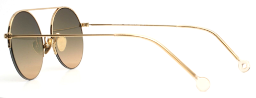 NATHALIE BLANC Hermes 226 Gold Pale Womens Round Gradient Sunglasses 49-19-142 - Picture 11 of 15