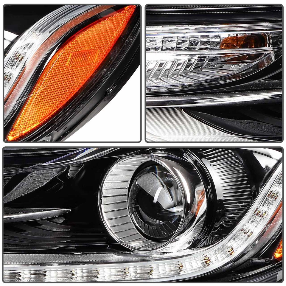 Faros proyectores negros del lado izquierdo del conductor con LED DRL para Chevy Trax 2017-2022 Foto 4 de 4