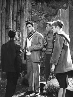 Vittorio Gassman Renato Salvatori and Claudia Cardinale 1958 OLD MOVIE PHOTO