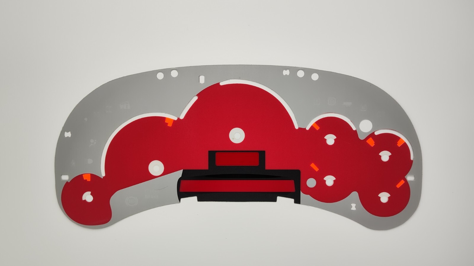 Stainless Steel Gauge Face Kit Red Text Matching Pointers GM 2003-2006 US Speedo