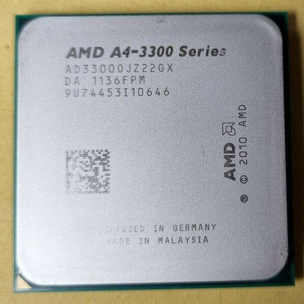AMD A4-3300 Series AD33000JZ22HX Socket Fm1 CPU Processor
