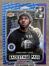 🔥2019-20 LEBRON JAMES Panini Premium Stock Backstage Pass Blue Prizm #7🔥