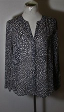 BANANA REPUBLIC Blue Sheer Mock Neck Blouse Size S