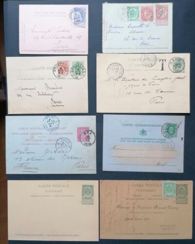 Belgique. Lot De 8 Cartes. Entier Postal. Avant 1900 En Majorité.  - Imagen 1 de 1