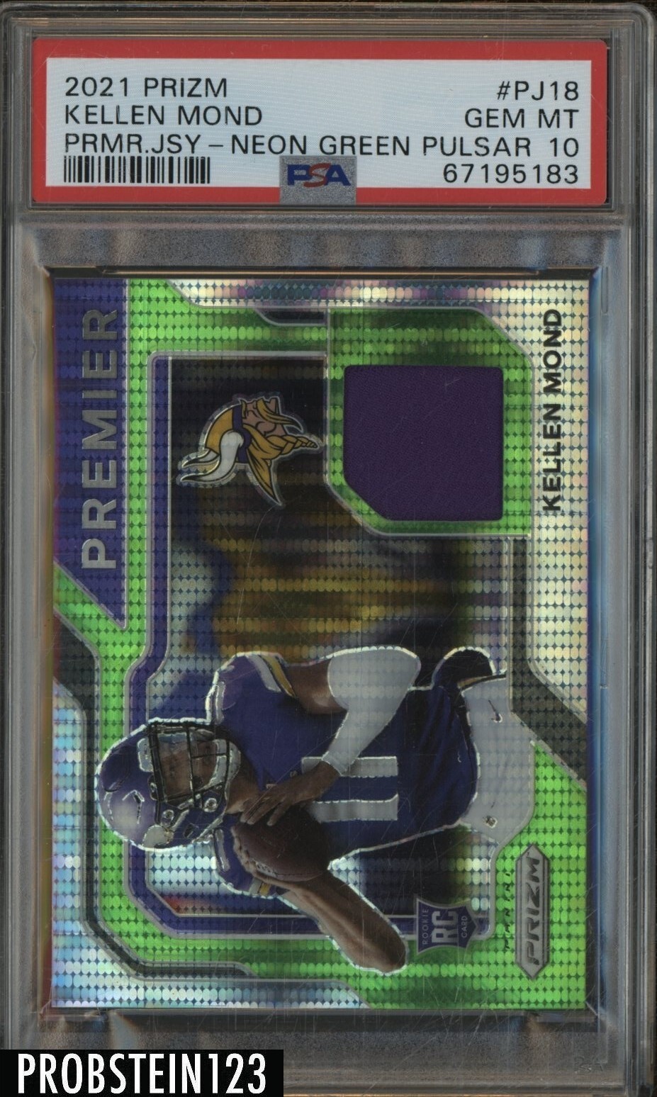 Kellen Mond Panini Prizm Premier Jersey #PJ18 Base