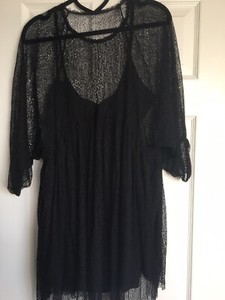 black lace tunic
