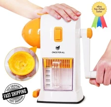 Hand Citrus Juicer, Manual Lemon Orange Juice Squeezer, Max 99% Extraction Rate,
