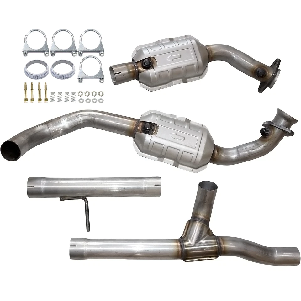 Exhaust Catalytic Converters for 2004-2008 Ford F150 F-150  Lincoln Mark LT 5.4L Foto 3 de 4