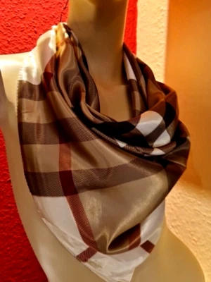 MARKENLOS Schals Tücher Damen, elegante Designs u. Farben, Seide Look, 90x90cm Modell Z40