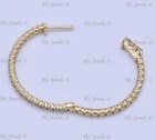 14k Solid Yellow Gold Natural Diamond  huggie hoop earring  snap lock 2 1/3 ct — photo 7