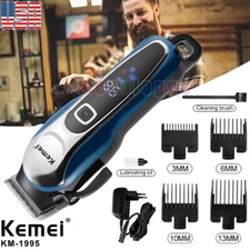 Kemei Professional Hair Clippers Trimmer Kit Men Cutting Machine Barber Salon US
