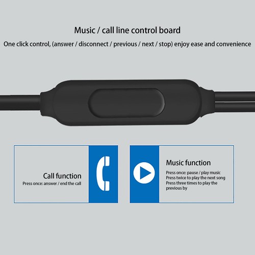 Auricolari In Ear Cuffie Con Microfono 3.5mm Cablati Auricolari Musica - Foto 6 di 17